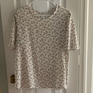 Short sleeve blouse with button detail